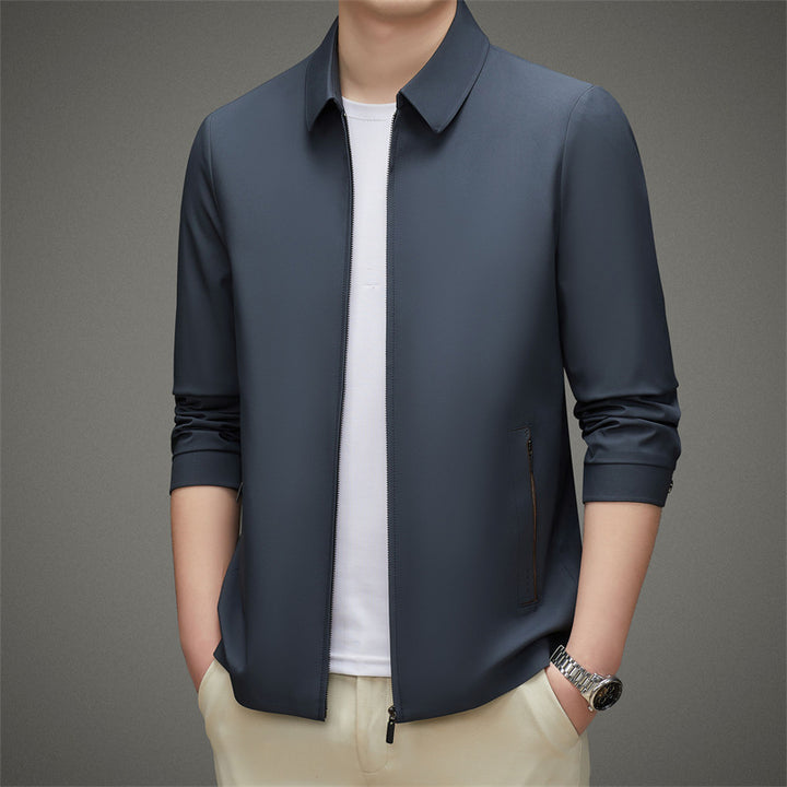 Men's Sporty Jacket with High Collar and Practical Pockets Lisslune