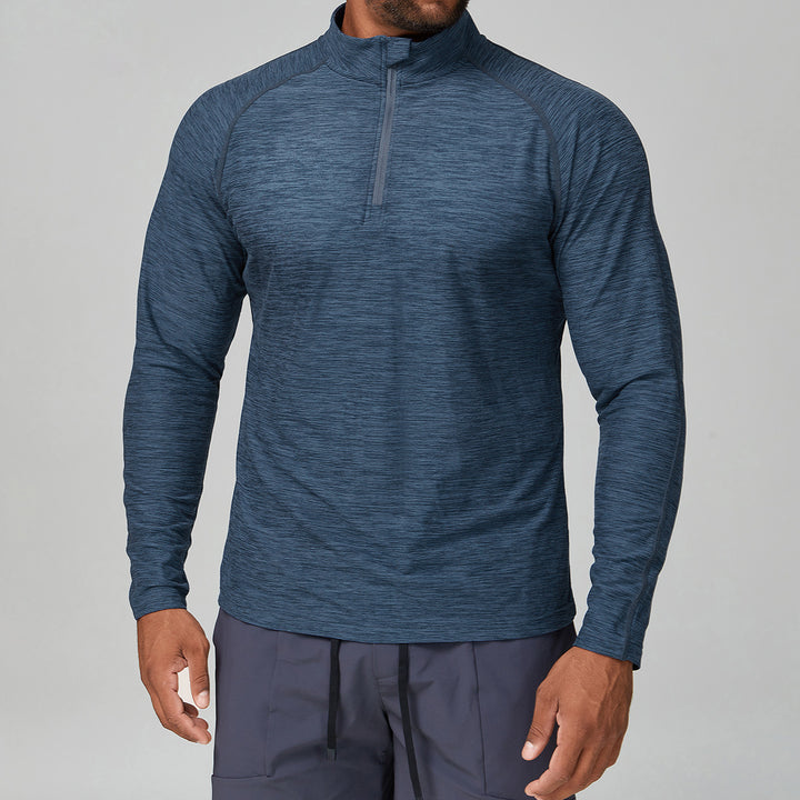 Men's Sporty Stand Collar Sweater with Functional Inserts Lisslune