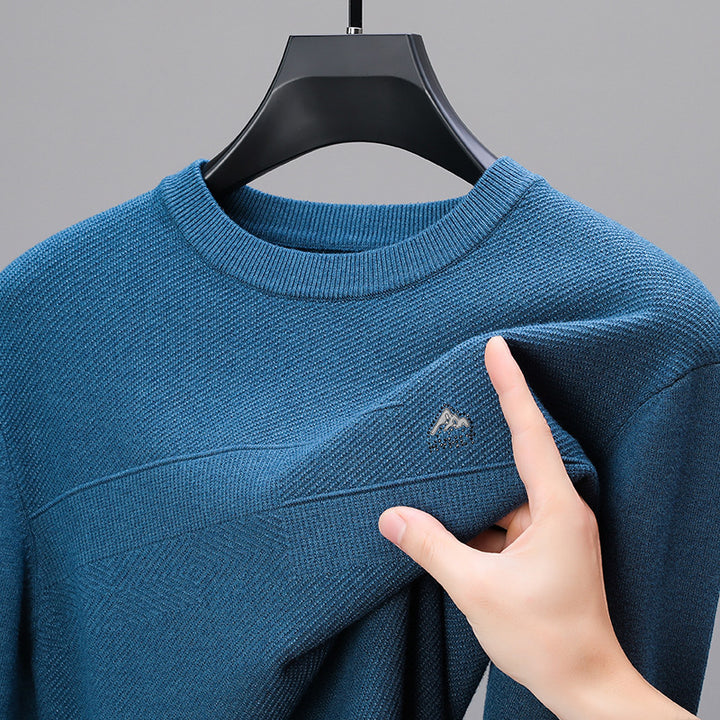 Men's knitted sweater with modern ribbed pattern Lisslune