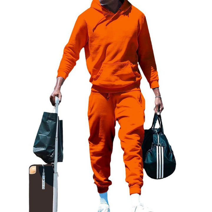 Men's sporty hoodie set with elastic waistband and practical design Lisslune