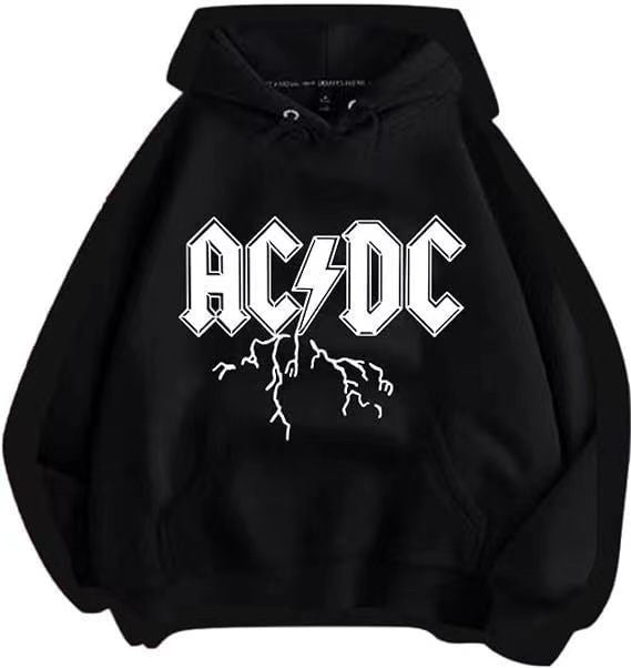 Women's hoodie with large band logo and kangaroo pocket Lisslune