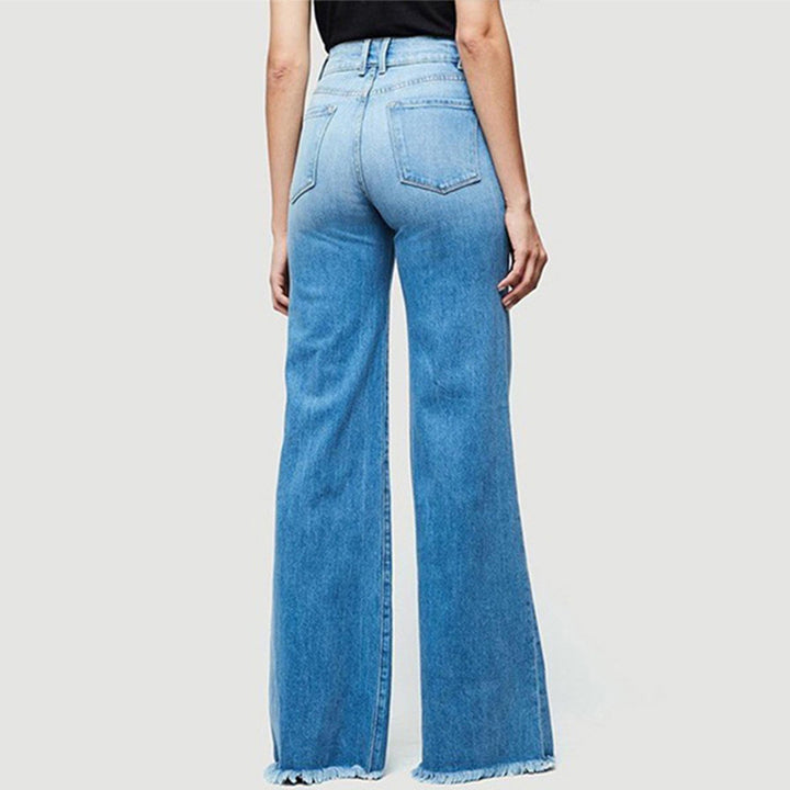 Women's High-Waisted Flared Jeans in Vintage Look Lisslune