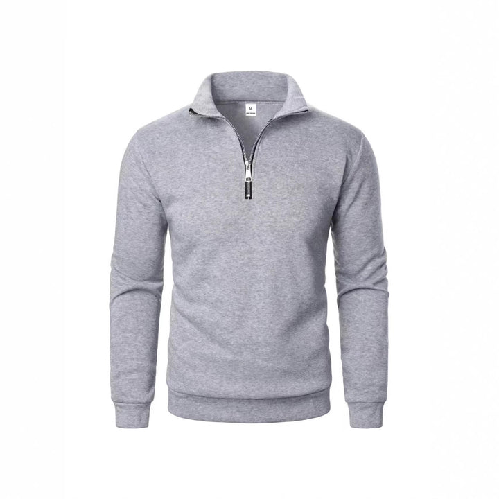 Men's sweatshirt with zipper and modern stand-up collar Lisslune