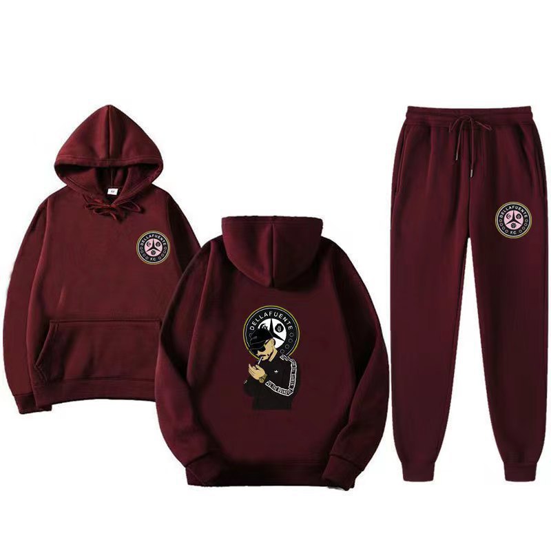 Women's set of hoodie and jogging pants with unique print Lisslune