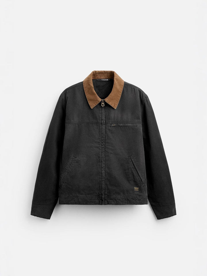 Men's casual transitional jacket with structured collar and practical pockets Lisslune