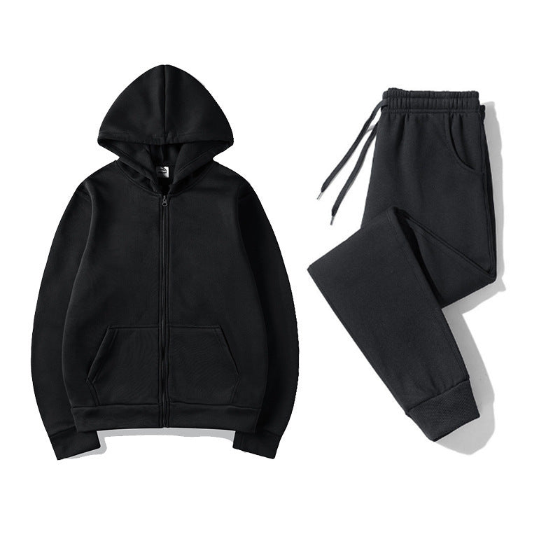 Women's sporty hoodie set with practical zipper and elastic waistband Lisslune