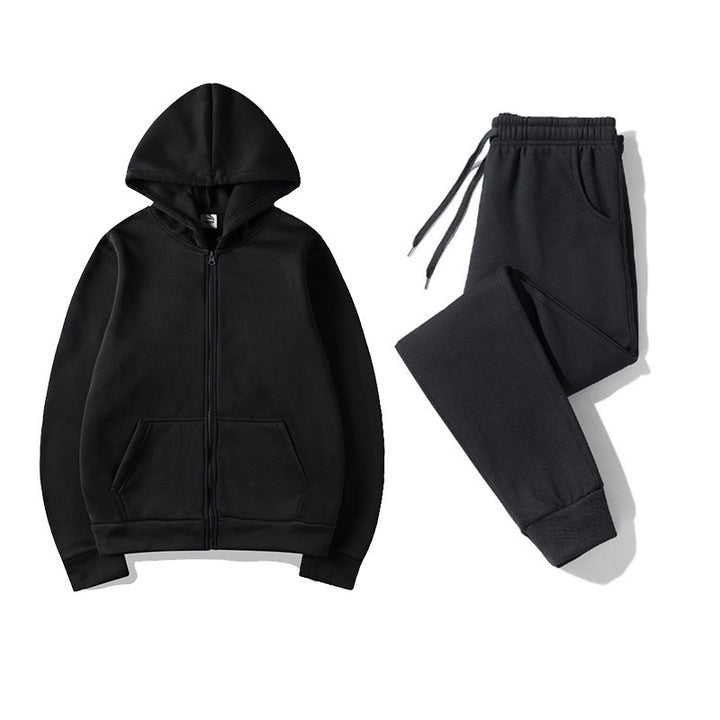 Women's sporty hoodie set with practical zipper and elastic waistband Lisslune