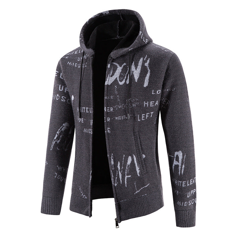 Men's stylish hoodie jacket with creative print Lisslune