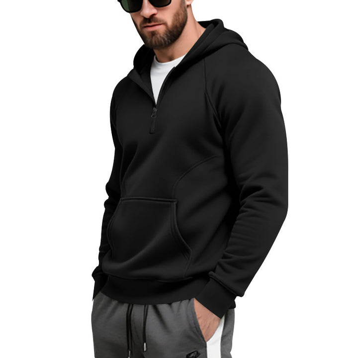 Men's sporty hoodie with modern zipper and practical pockets Lisslune