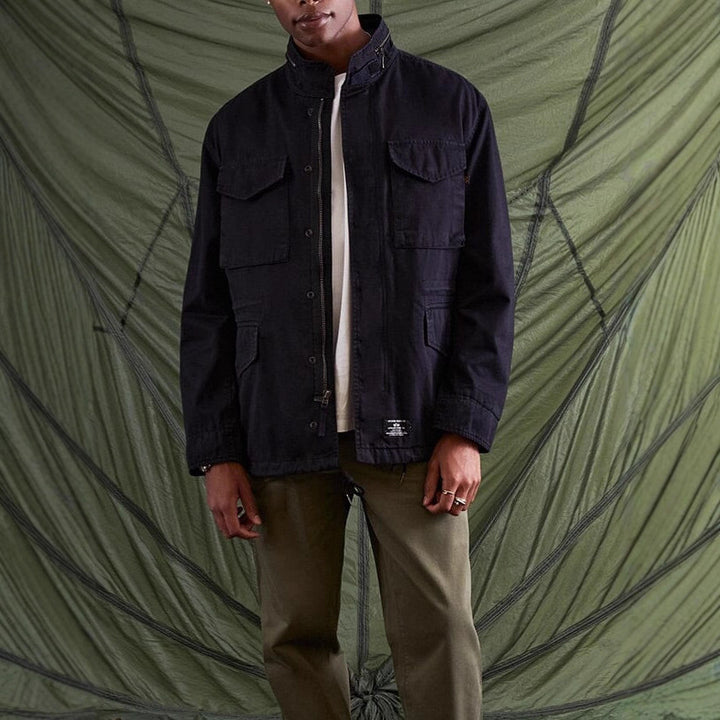 Men's functional leisure jacket with large pocket options and modern collar Lisslune