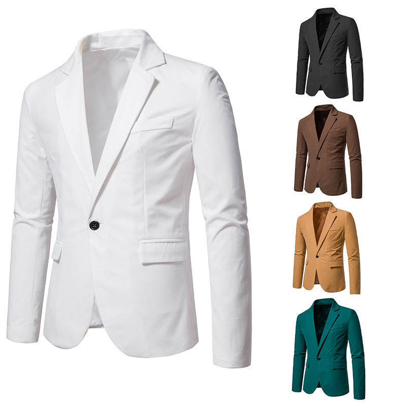 Men's Elegant Blazer with Modern Cut and Pockets Lisslune