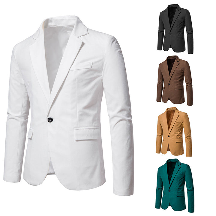 Men's Elegant Blazer with Modern Cut and Pockets Lisslune