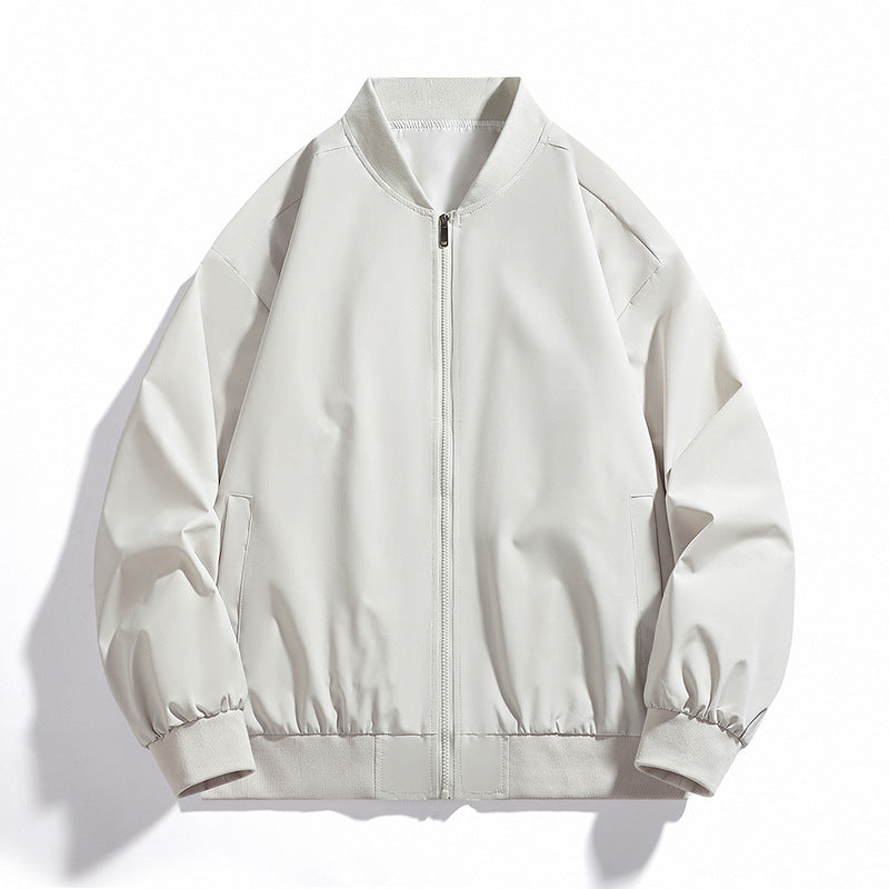 Men's Casual Bomber Jacket with Elastic Cuffs Lisslune