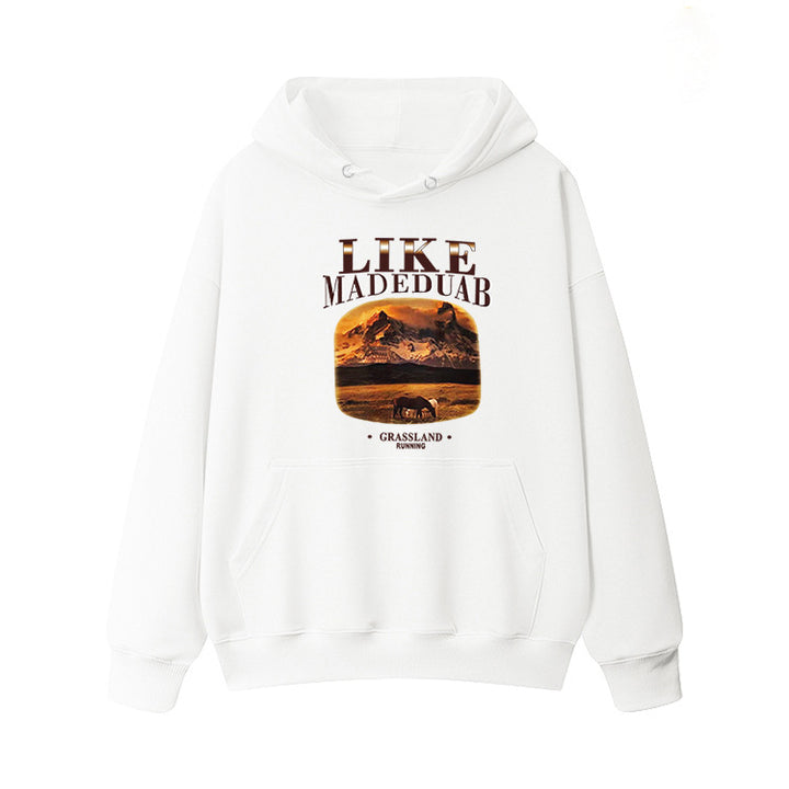 Women's hoodie with artistic landscape motif Lisslune