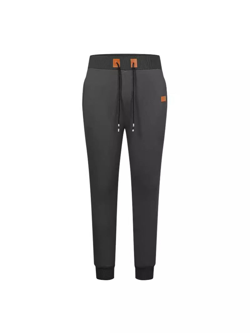 Men's Comfortable Jogging Pants with Adjustable Waist and Side Zipper Pockets Lisslune