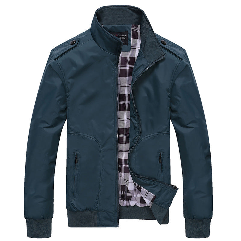Men's Stylish Transitional Jacket with High Collar and Practical Pockets Lisslune