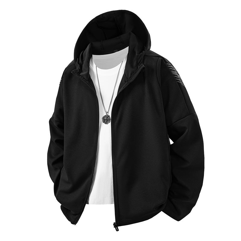 Men's Sports Jacket with Breathable Material and Adjustable Hood Lisslune