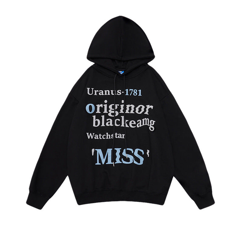 Women's leisure hoodie with trendy lettering Lisslune