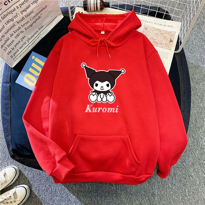 Women's hoodie with cute cow motif and high-quality fleece lining Lisslune