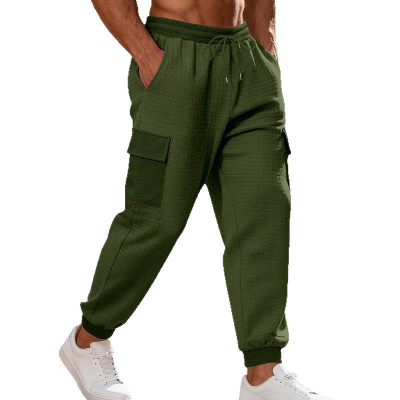 Men's Cargo Jogging Pants with Elastic Waistband and Practical Pockets Lisslune
