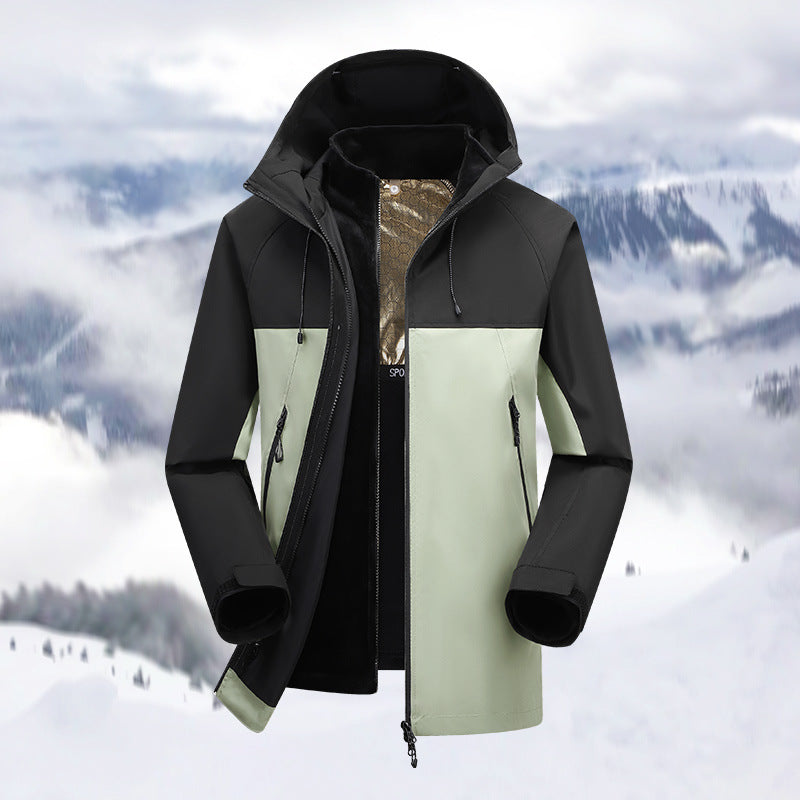Men's outdoor jacket with windproof and water-repellent coating Lisslune