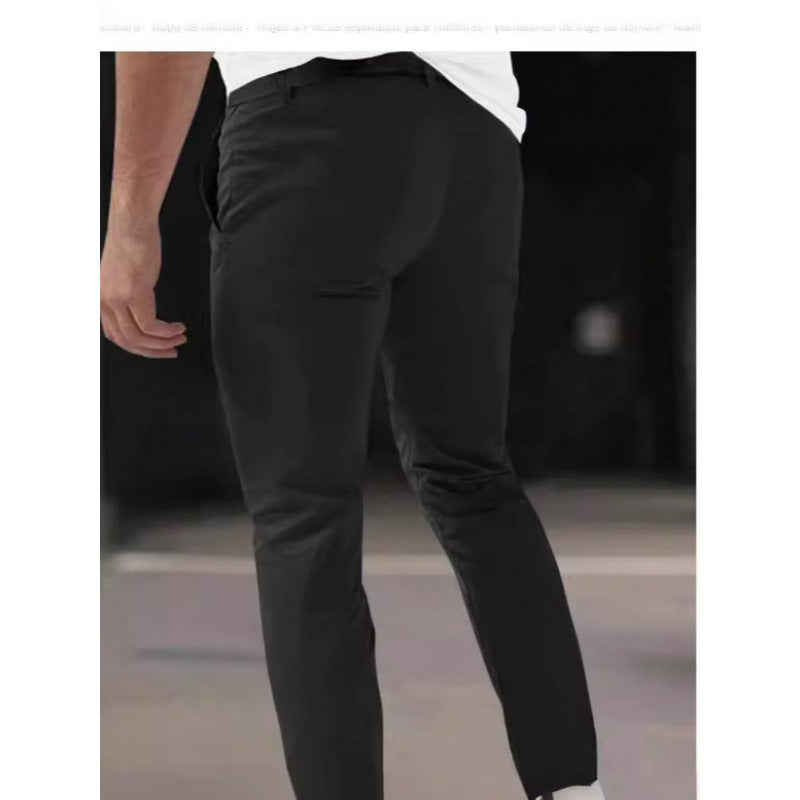 Men's elegant slim-fit trousers with high-quality pleats and practical pockets Lisslune