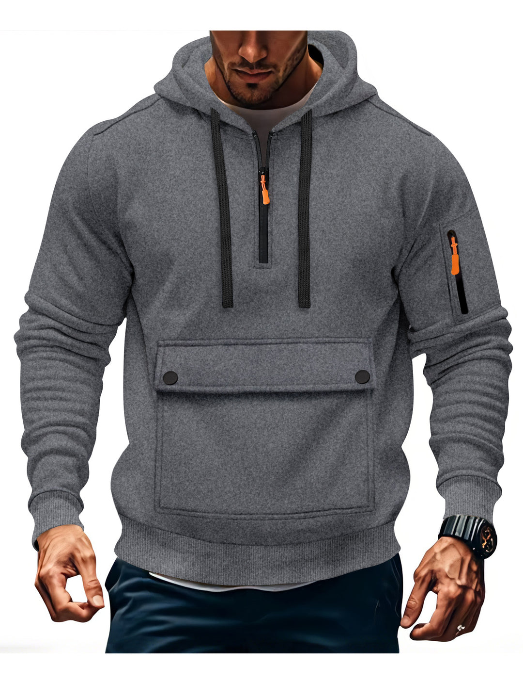 Men's casual hoodies with practical pockets Lisslune