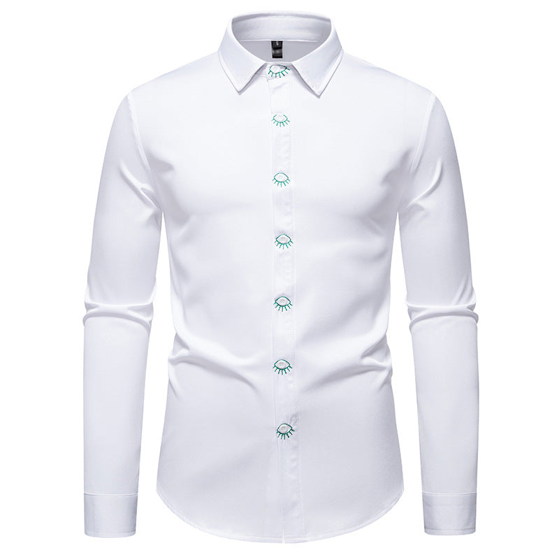 Men's Elegant Long Sleeve Shirt with Creative Details Lisslune