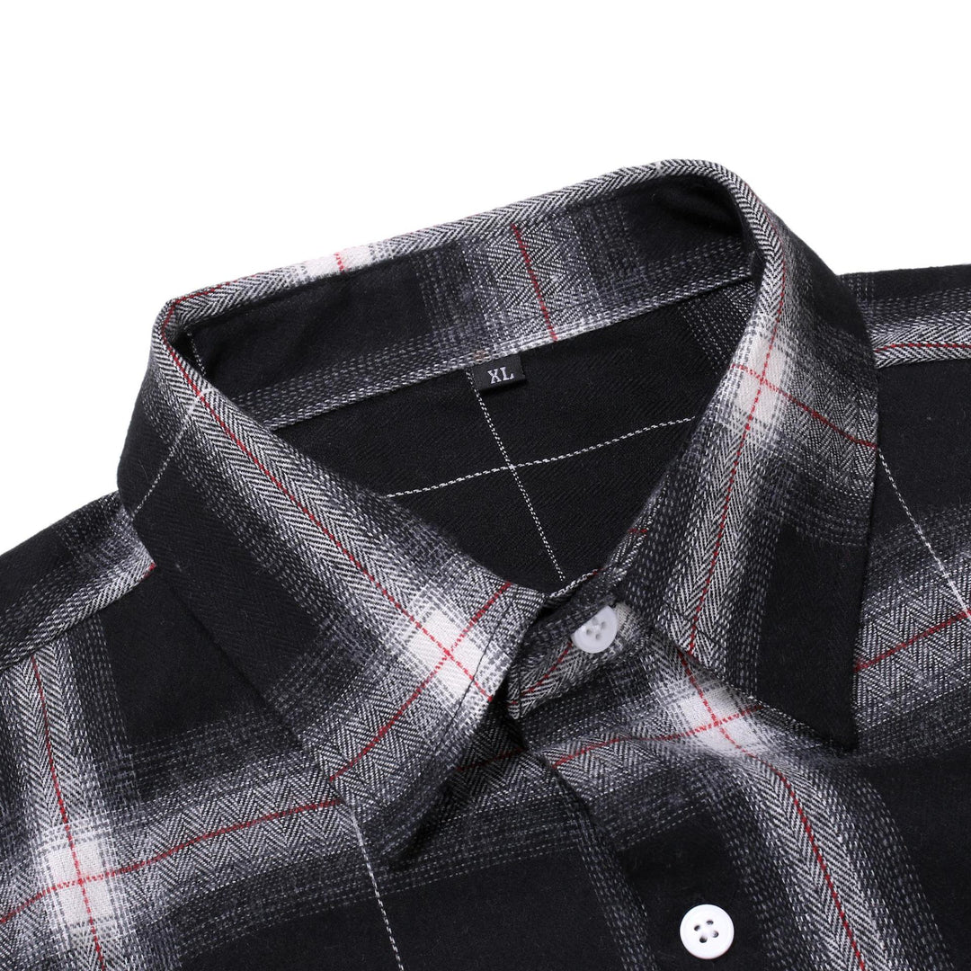 Men's Stylish Checkered Long Sleeve Shirt made of Soft Cotton Lisslune