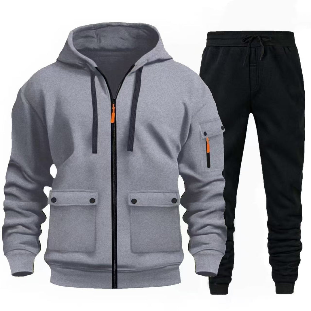 Men's sporty jacket with practical pockets and jogging pants Lisslune