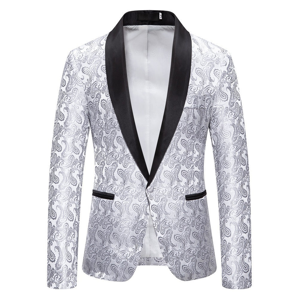 Men's elegant tuxedo blazer with luxurious paisley pattern Lisslune