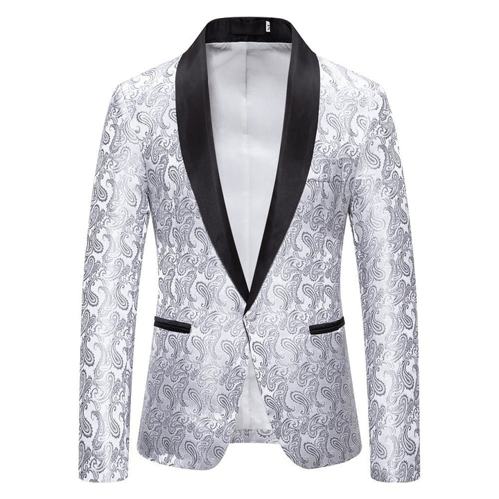 Men's elegant tuxedo blazer with luxurious paisley pattern Lisslune