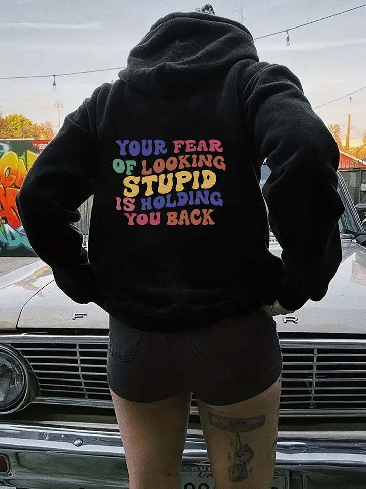 Women's hoodie with inspiring statement print Lisslune