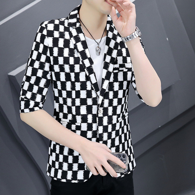 Men's fashionable blazer jacket with innovative pattern Lisslune