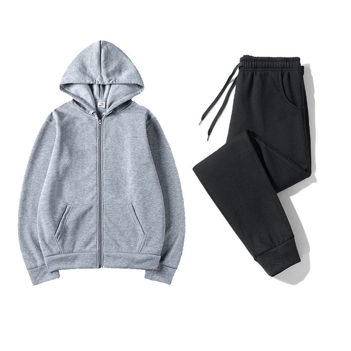 Women's sporty hoodie set with practical zipper and elastic waistband Lisslune