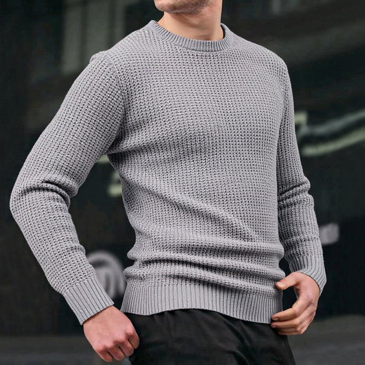 Men's loose-knit sweater with waffle pattern Lisslune