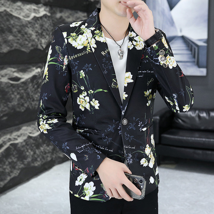 Men's stylish floral blazer Lisslune