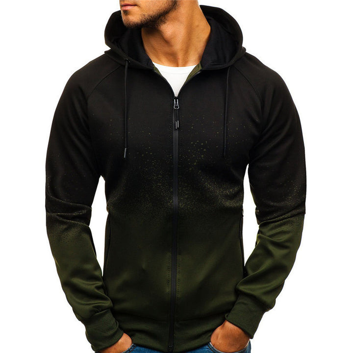Men's Sporty Hoodie with Modern Gradient Lisslune