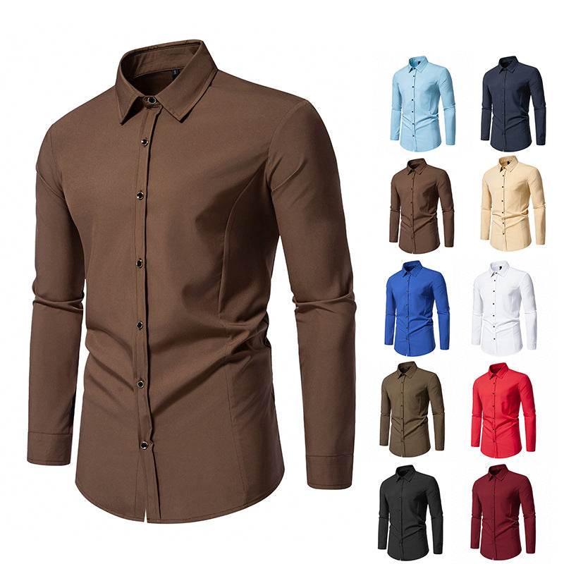 Men's fashionable long-sleeve shirt with elegant cut Lisslune