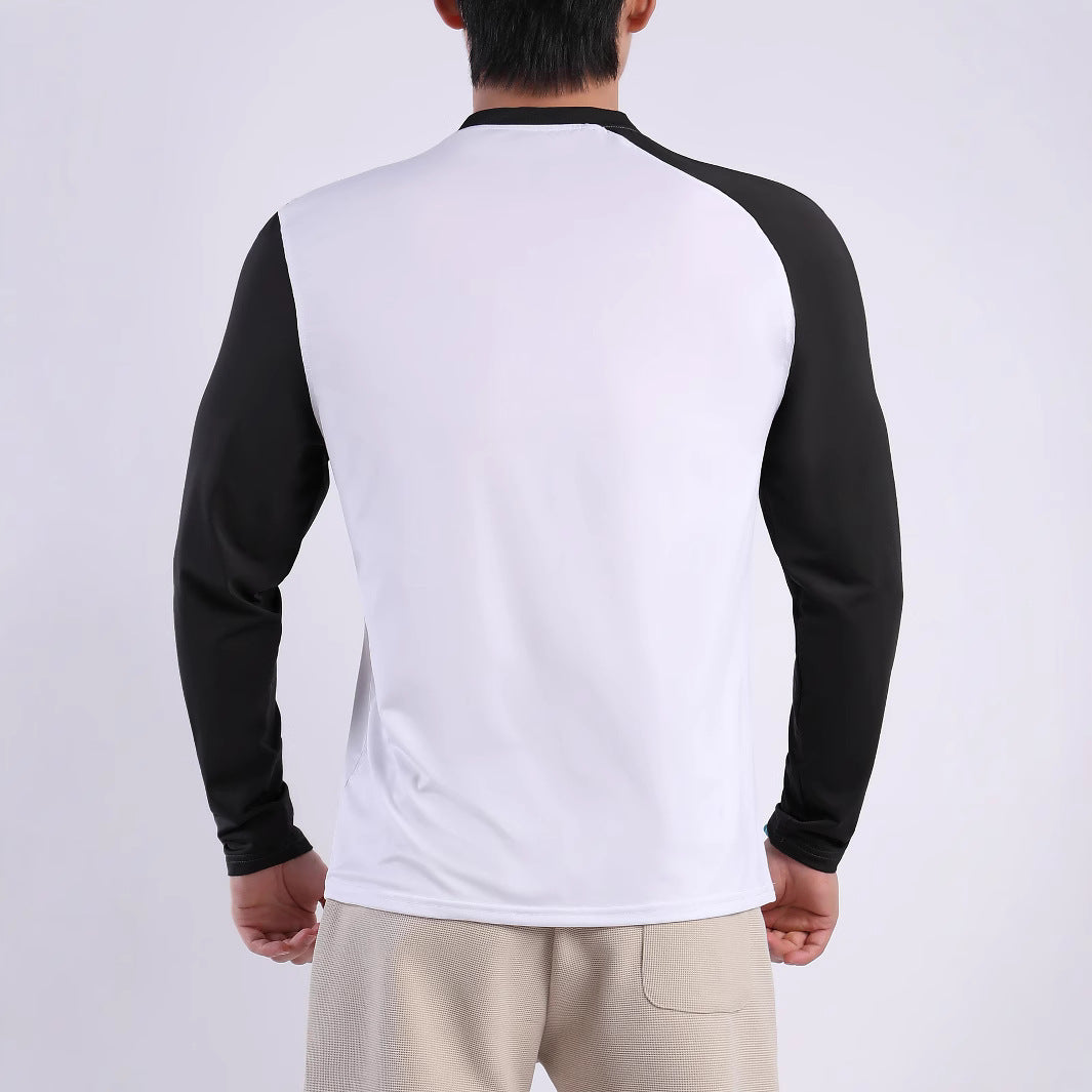 Men's Sports Long Sleeve Shirt with Breathable Inserts and Moisture-Regulating Material Lisslune