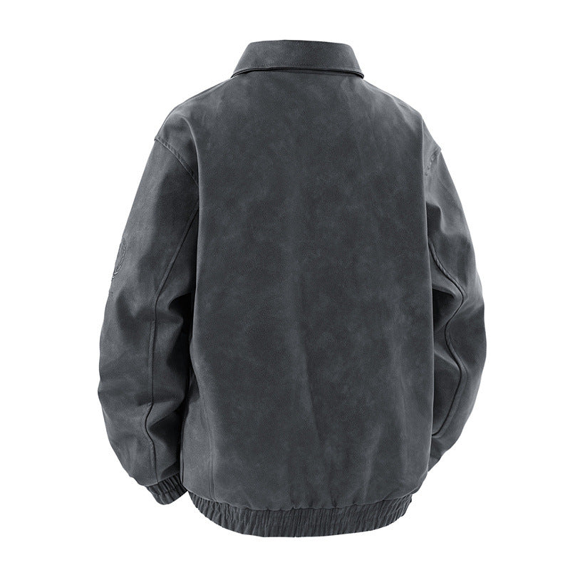 Men's casual leather jacket Lisslune