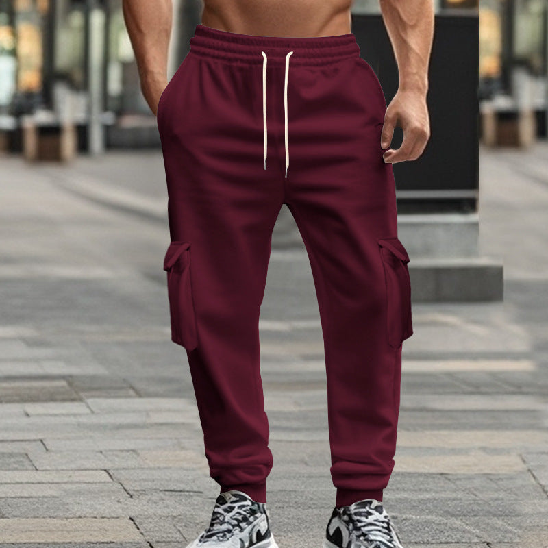 Men's cargo jogging pants with elastic waistband and practical pockets Lisslune