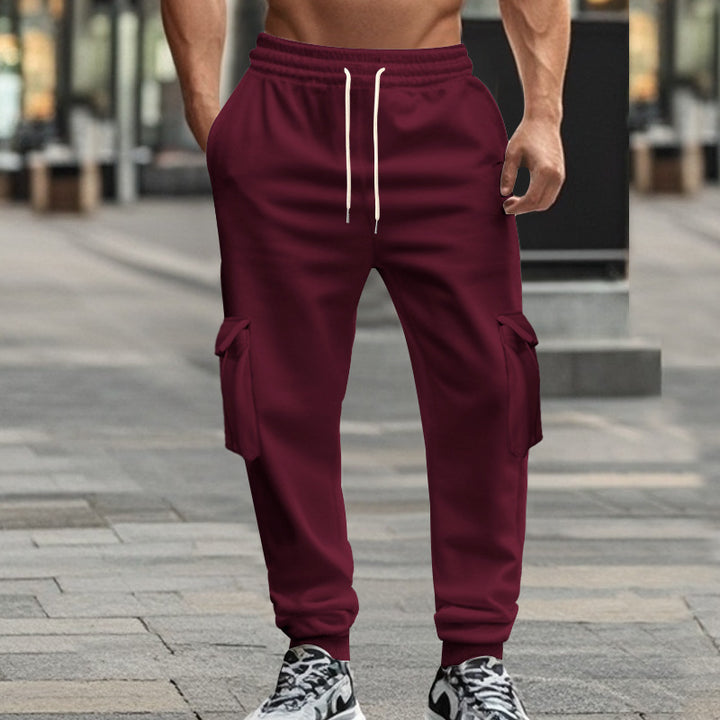 Men's cargo jogging pants with elastic waistband and practical pockets Lisslune