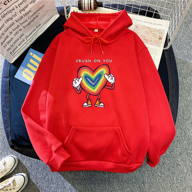 Women's hoodie with colorful heart design Lisslune