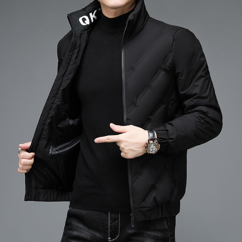 Men's quilted transitional jacket with high protective collar Lisslune