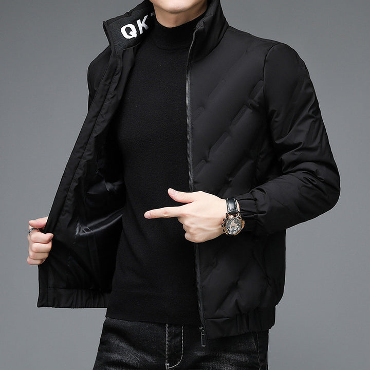 Men's quilted transitional jacket with high protective collar Lisslune