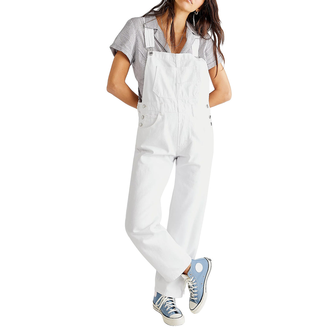 Women's Casual Denim Overalls with Practical Pockets and Adjustable Waist Lisslune