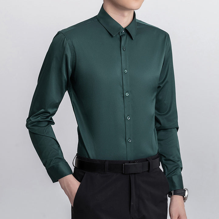 Men's elegant shirt with shiny fabric and modern cut Lisslune