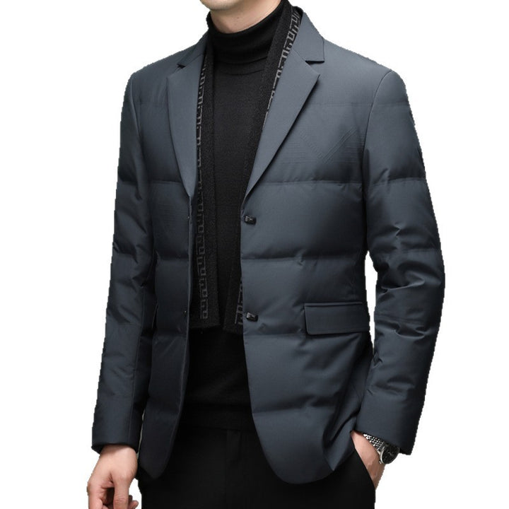 Men's Fashionable Quilted Blazer with Elegant Cut and Practical Pockets Lisslune