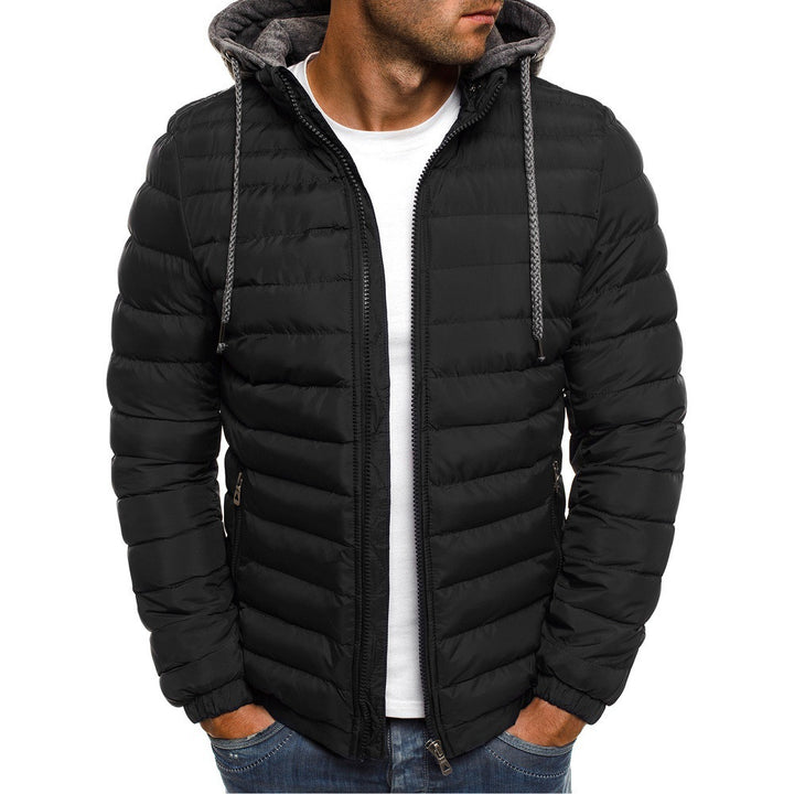 Men's quilted windbreaker jacket with hood Lisslune